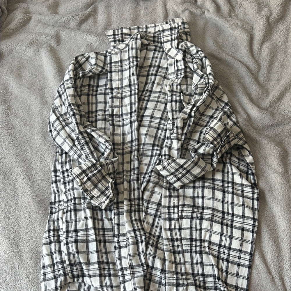 Plaid Button-Up Shirt